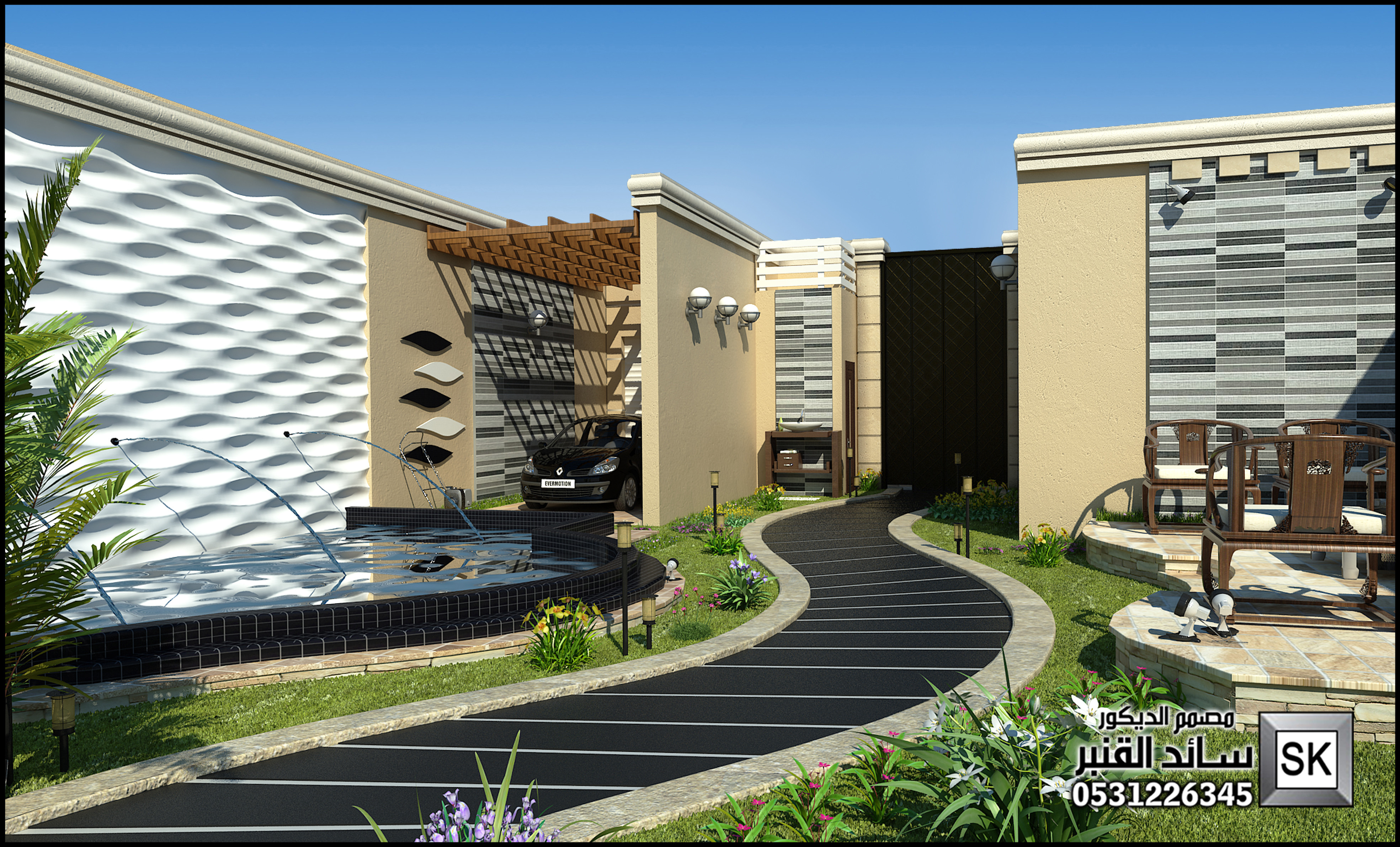 تصميم و تشطيب لاندسكيب إستراحات في الرياض