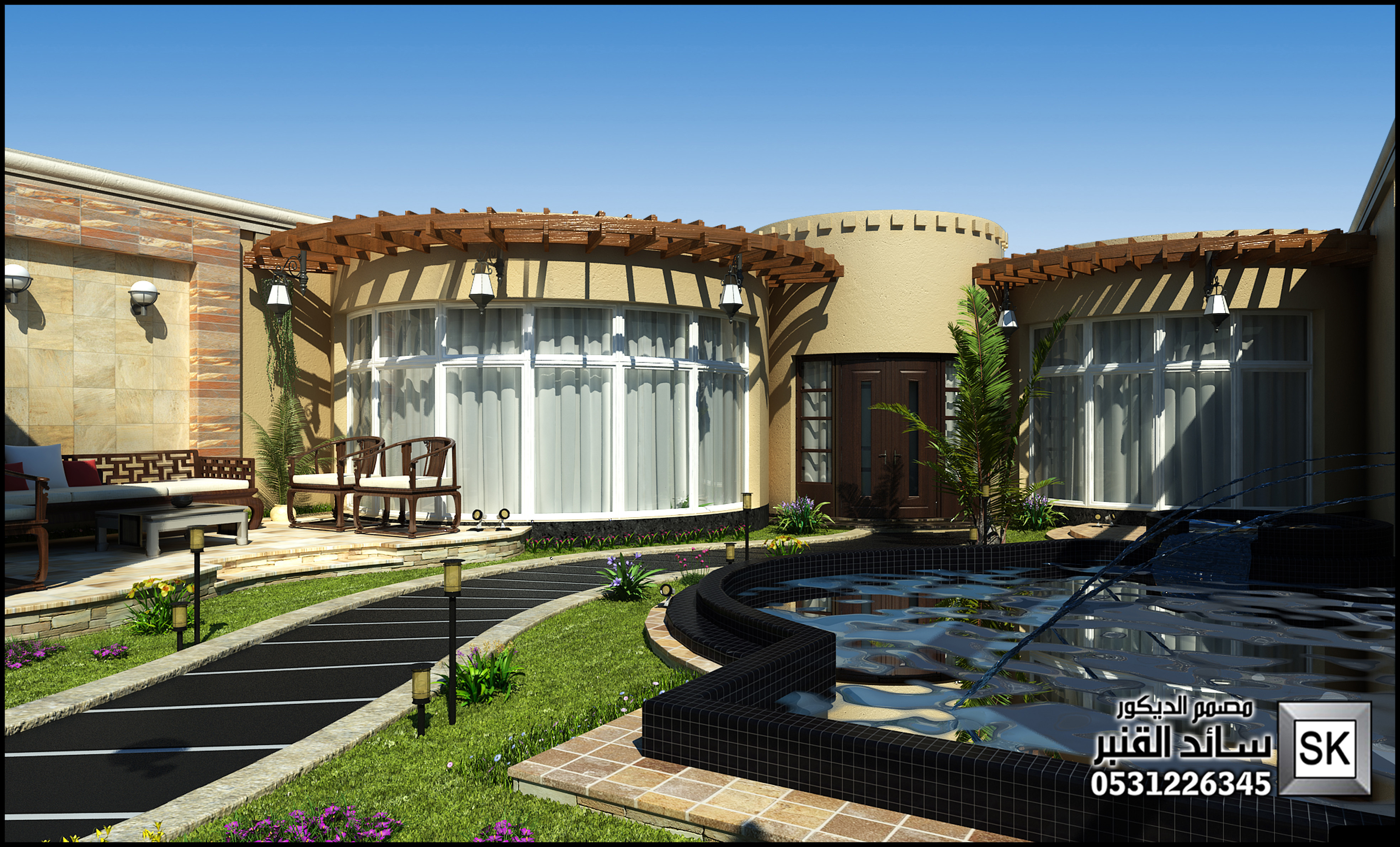 تصميم و تشطيب لاندسكيب إستراحات في الرياض