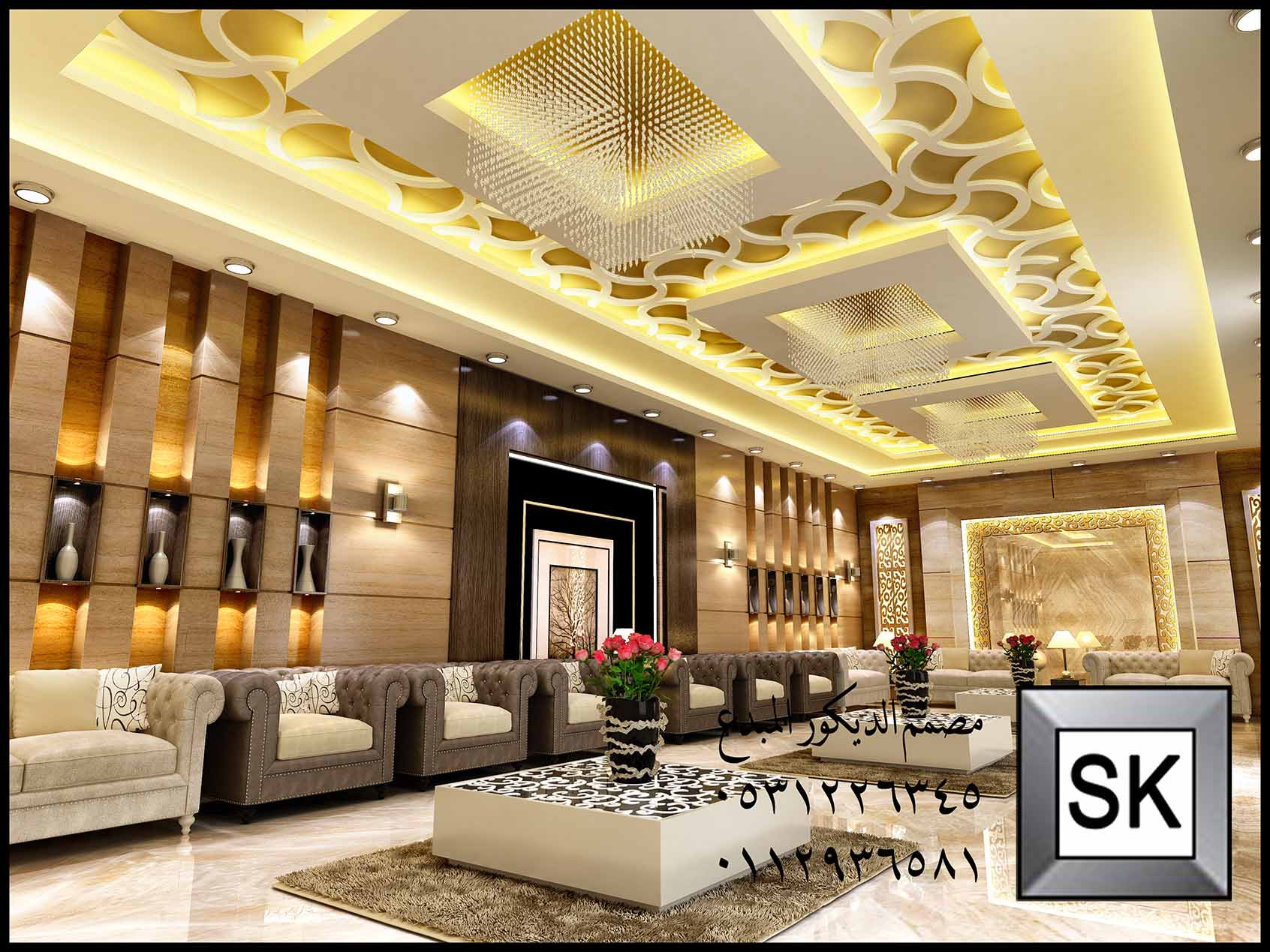 تصميم و تشطيب قصور ضيافة فخمة في الرياض