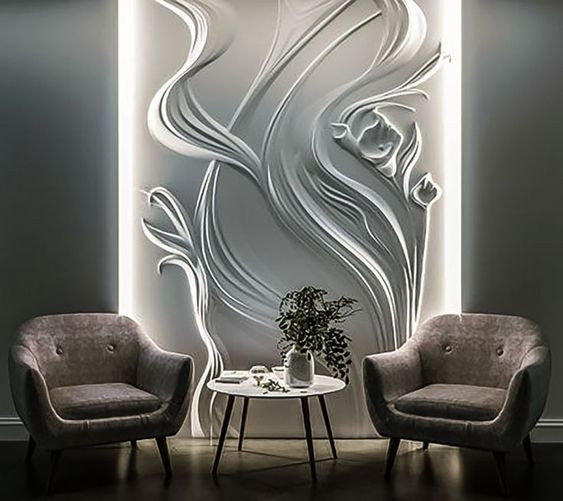 تشطيب جدران ثري دي خشب في السعودية