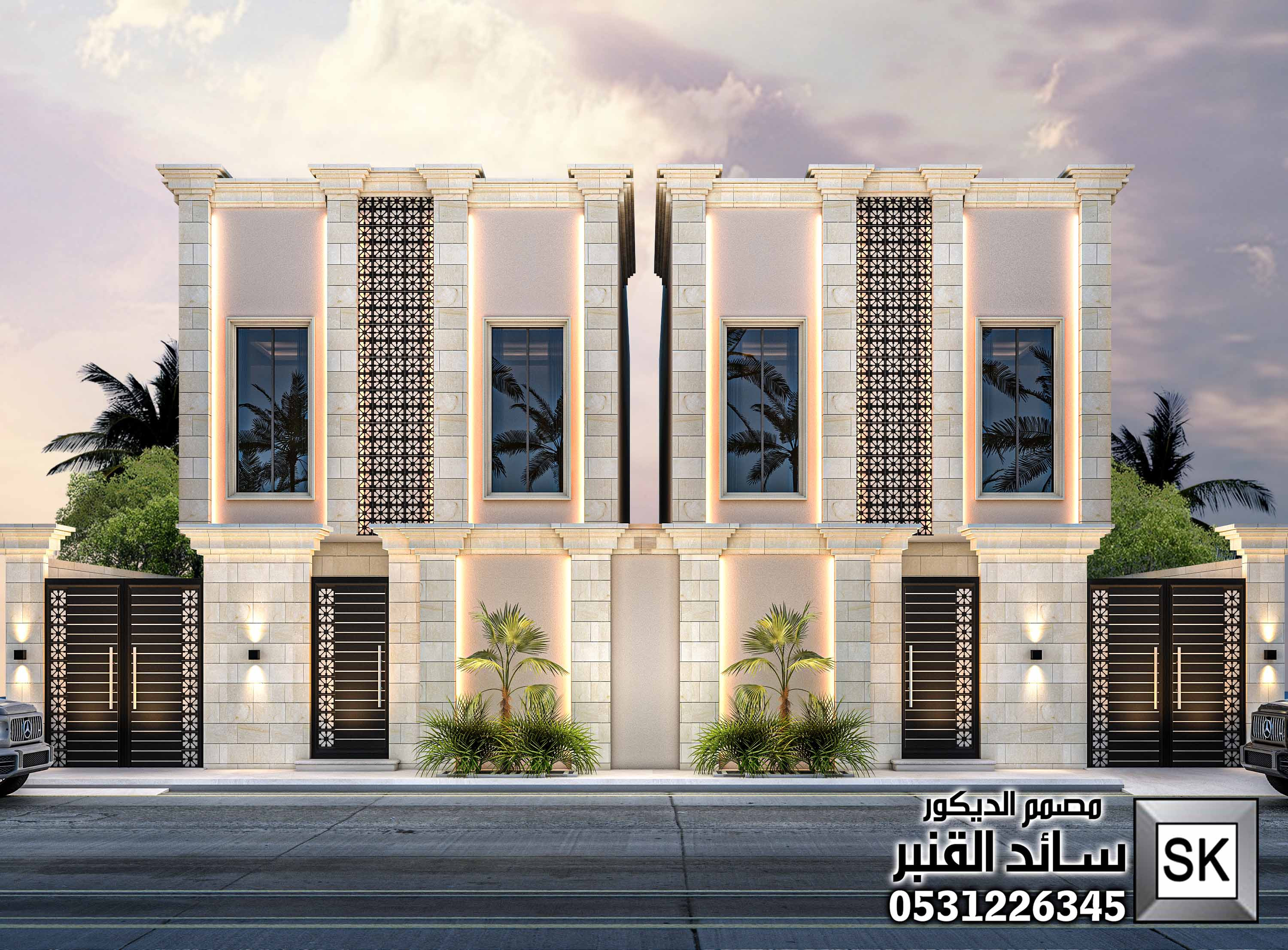 واجهات خارجية في جدة من تصميم مصمم الديكور سائد القنبر