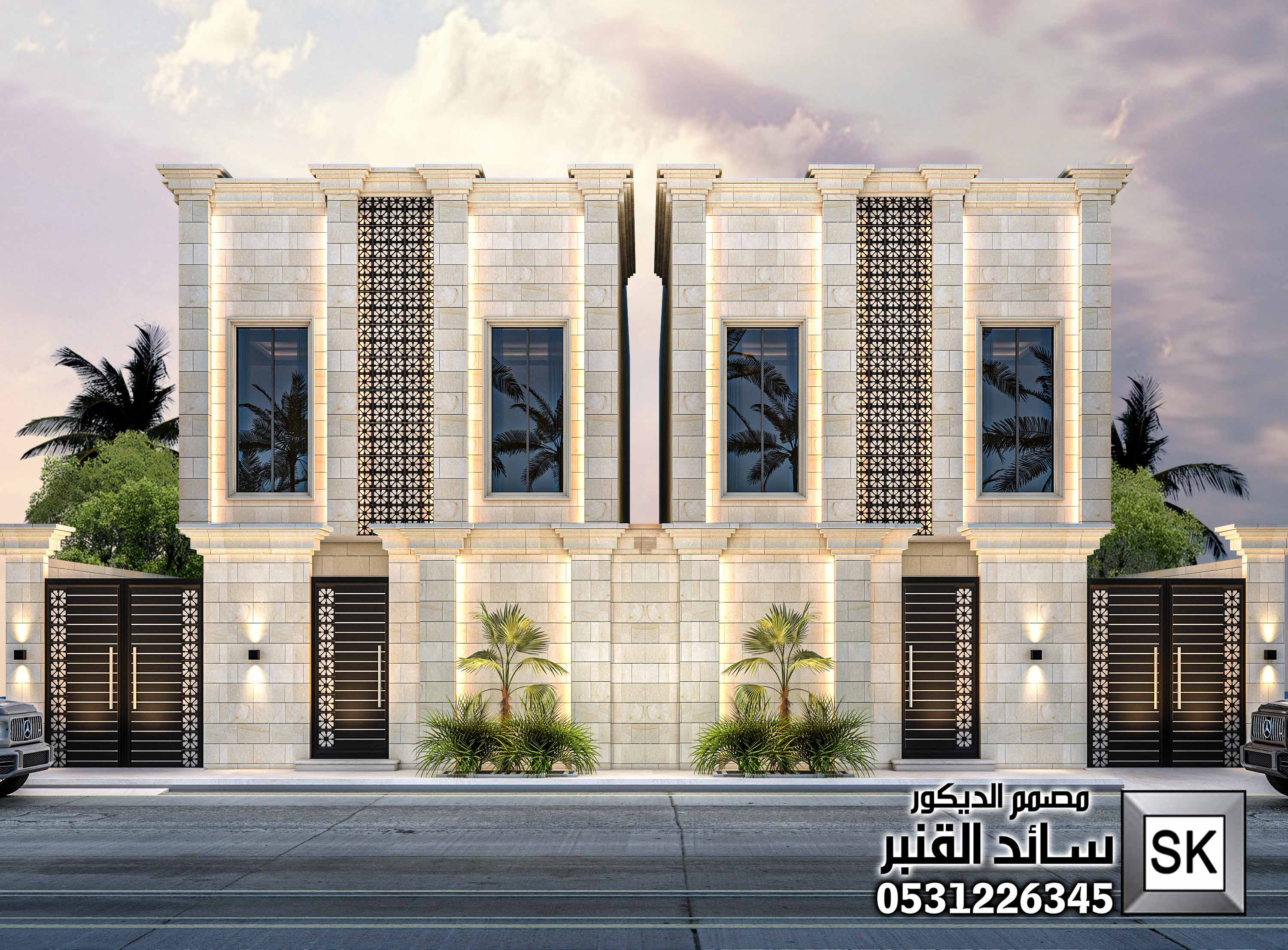 واجهات خارجية في جدة من تصميم مصمم الديكور سائد القنبر