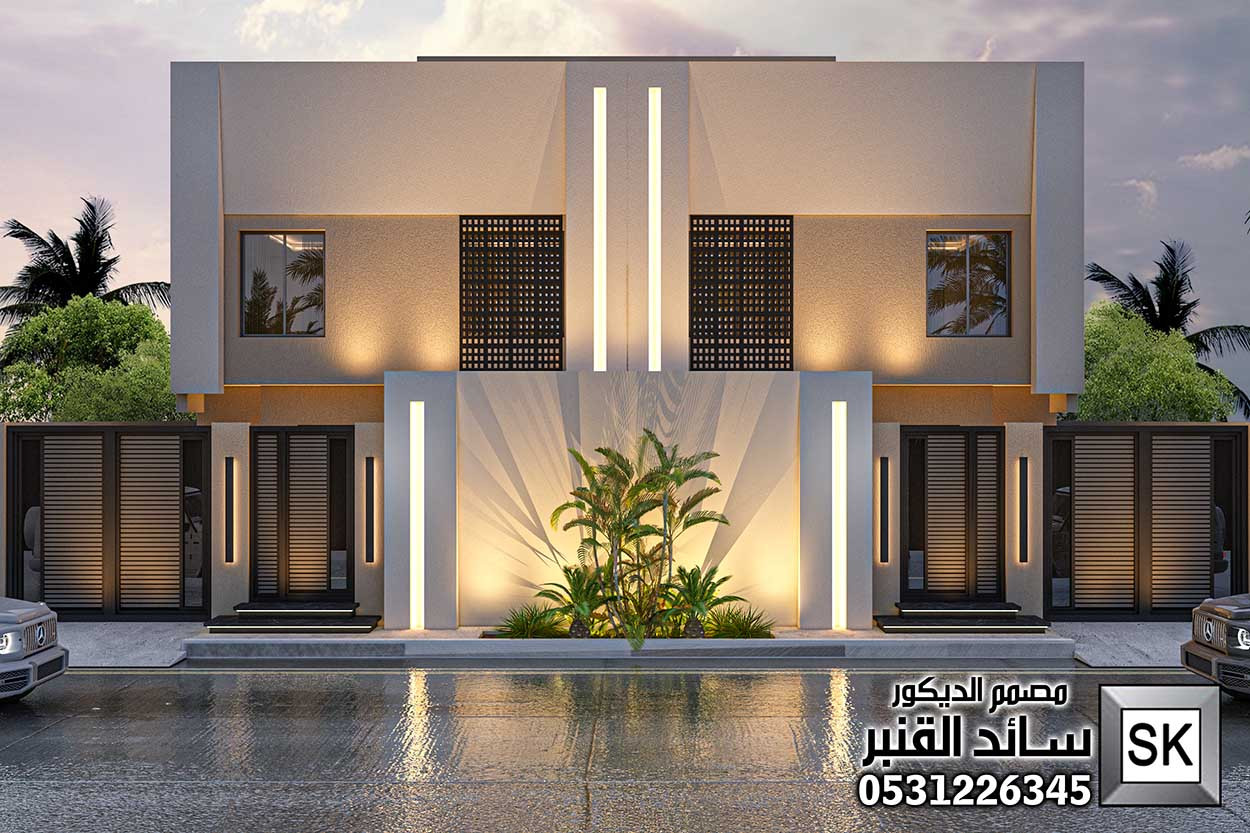 تصميم واجهة دوبلكس فخمة في الرياض