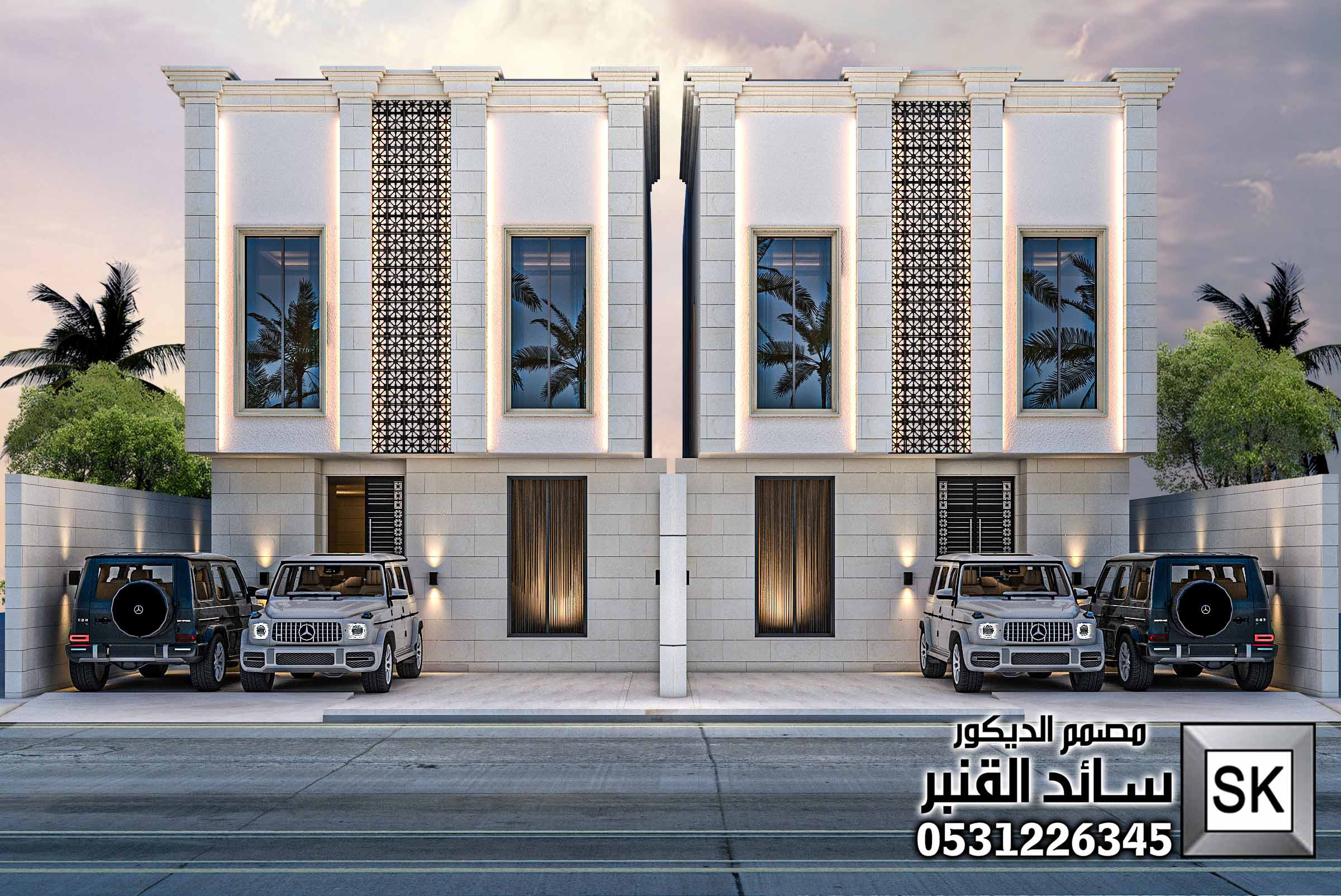 واجهات دوبلكس نيوكلاسيك في جدة من تصميم المصمم سائد القنبر