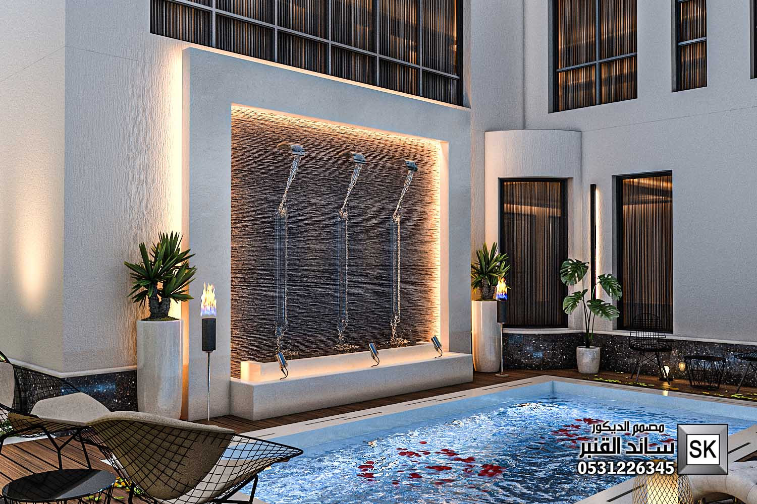 تصميم لاندسكيب فاخر في القصيم