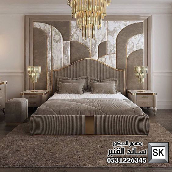 ديكور داخلي غرف نوم رئيسية فندقية في الرياض