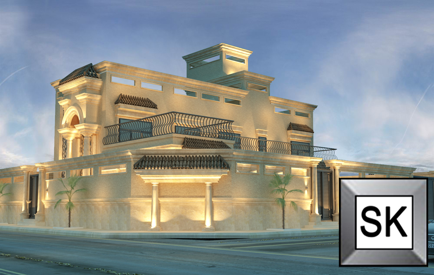 واجهات قصور و فلل كلاسيك في الرياض من أعمال مصمم الديكور سائد القنبر