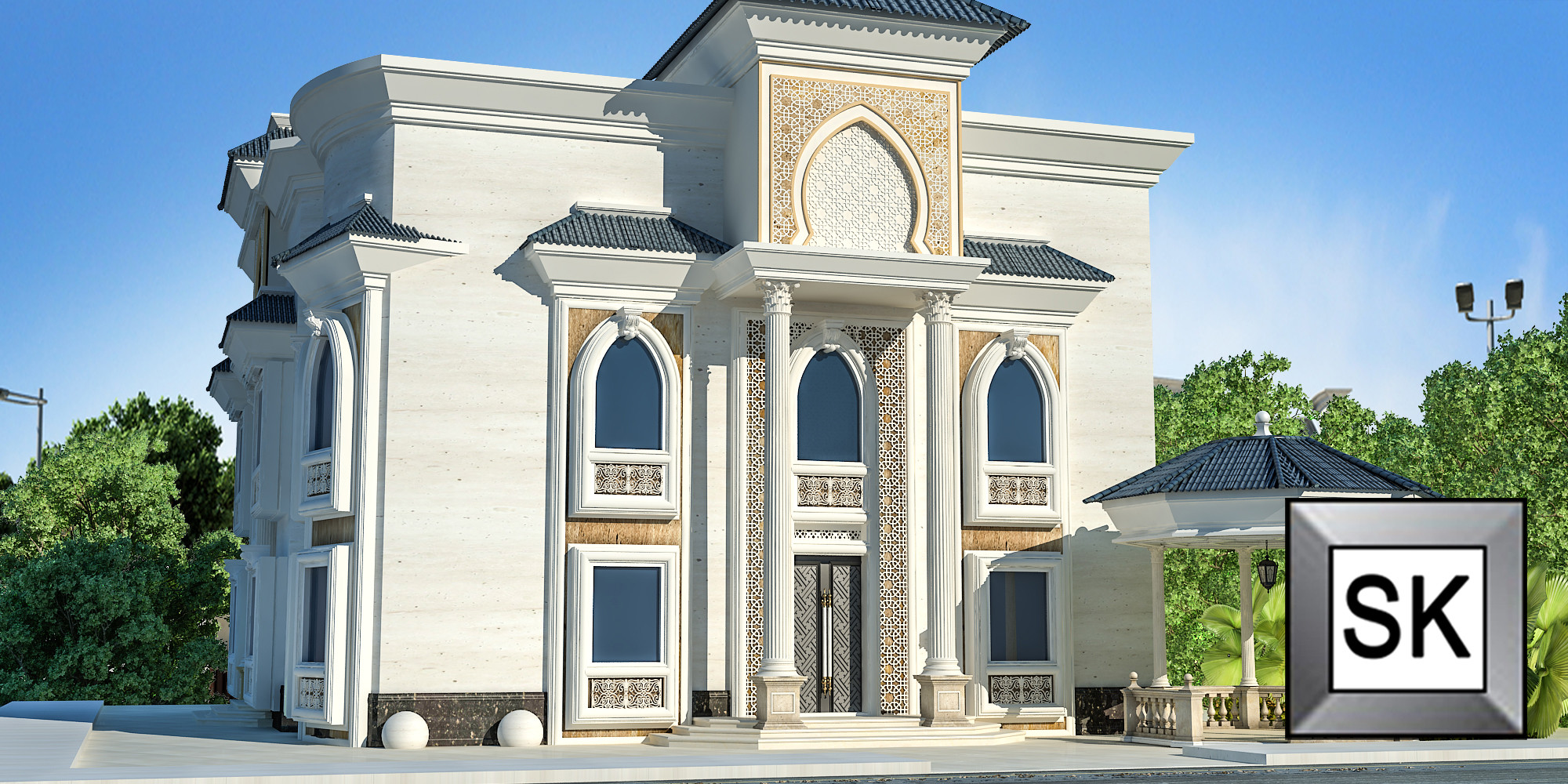 واجهات قصور و فلل كلاسيك في الرياض من أعمال مصمم الديكور سائد القنبر