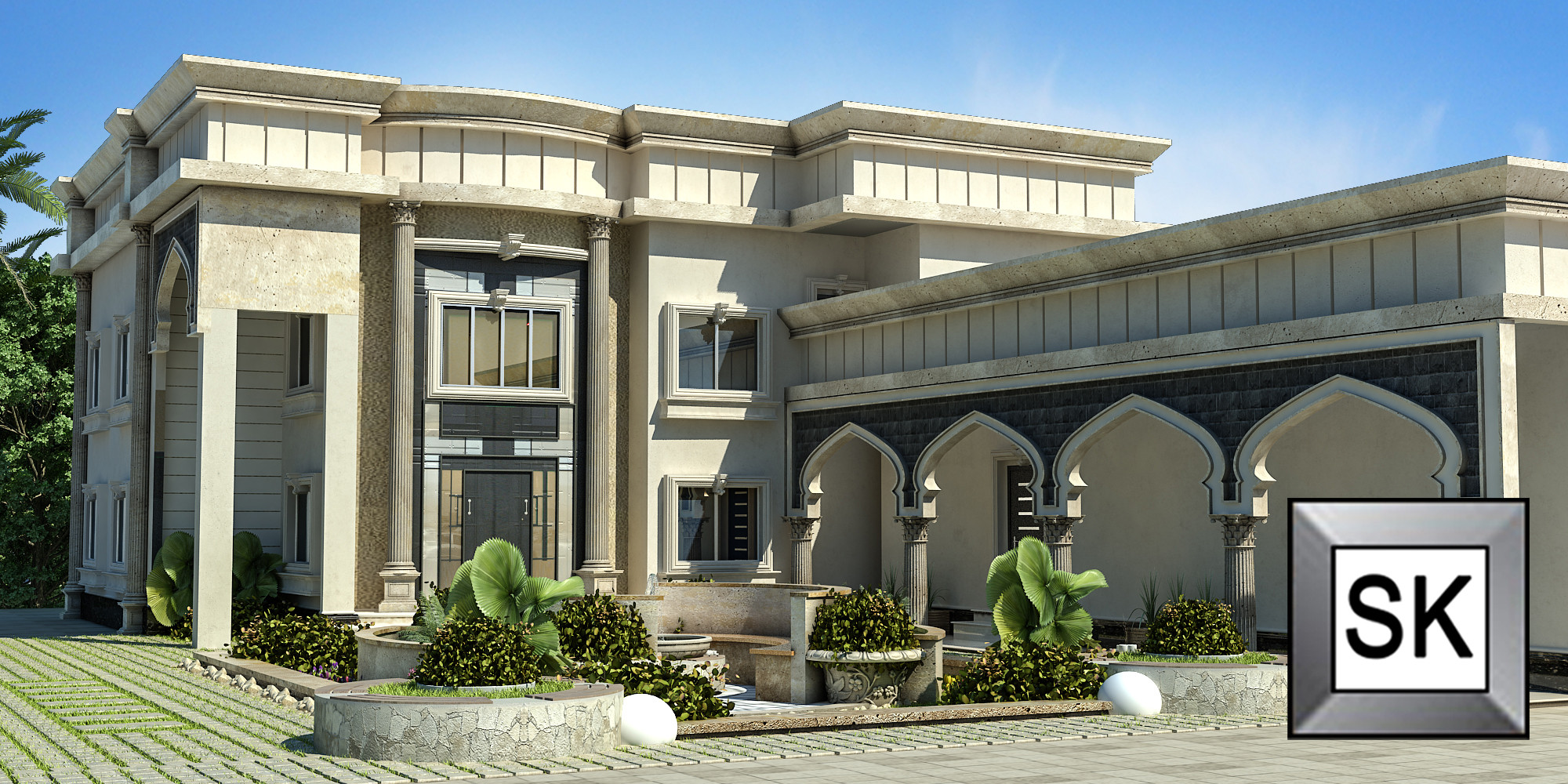 واجهات قصور و فلل كلاسيك في الرياض من أعمال مصمم الديكور سائد القنبر