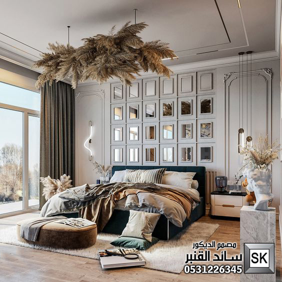 غرف نوم ماستر في الرياض من أعمال مصمم الديكور سائد القنبر