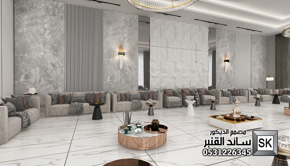 مجالس ضيافة رجال فخمة في الرياض من أعمال مصمم الديكور سائد القنبر