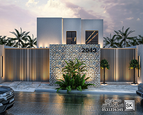 واجهة قصر مصغر في الرياض من أعمال مصمم الديكور سائد القنبر