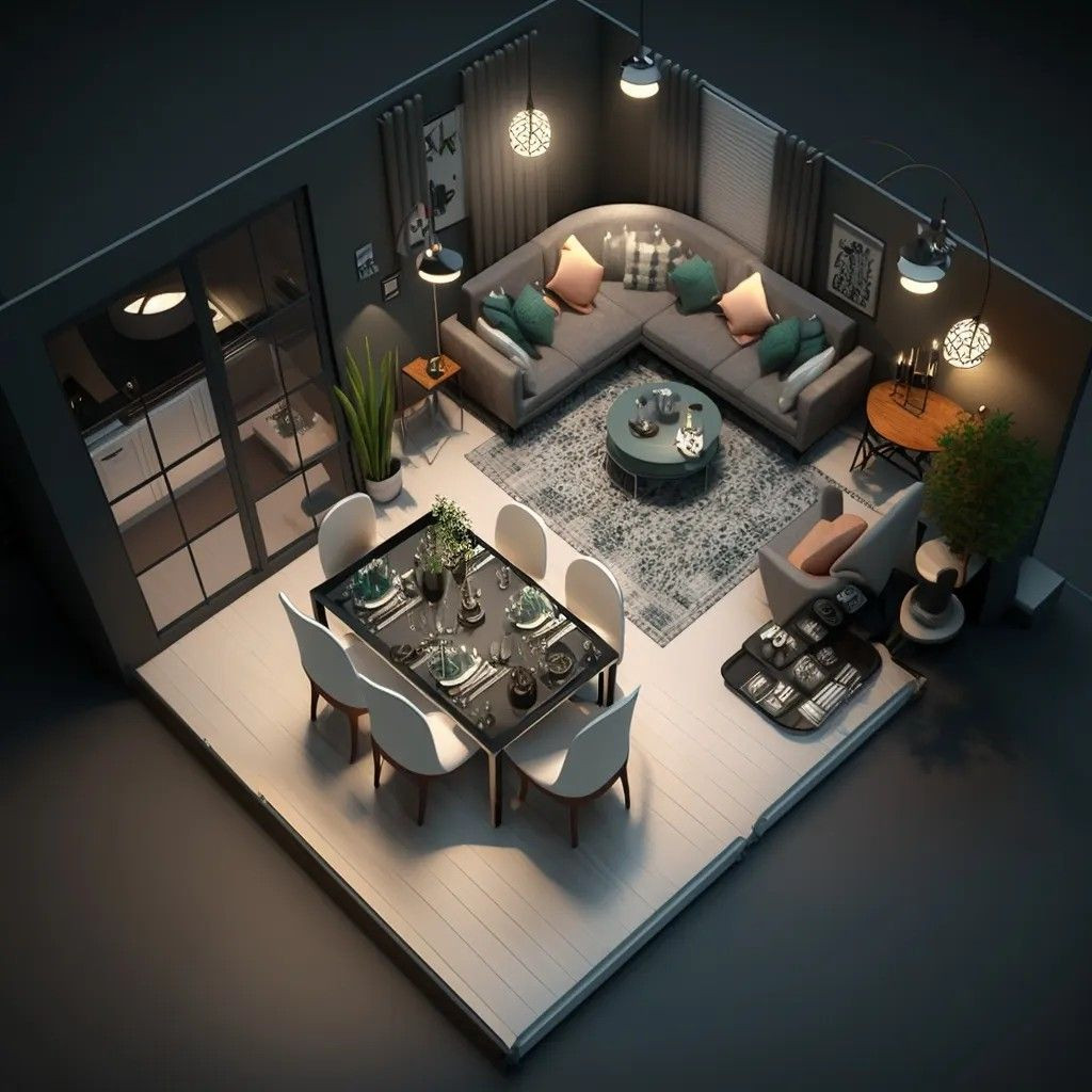 تصميم داخلي ثلاثي الأبعاد