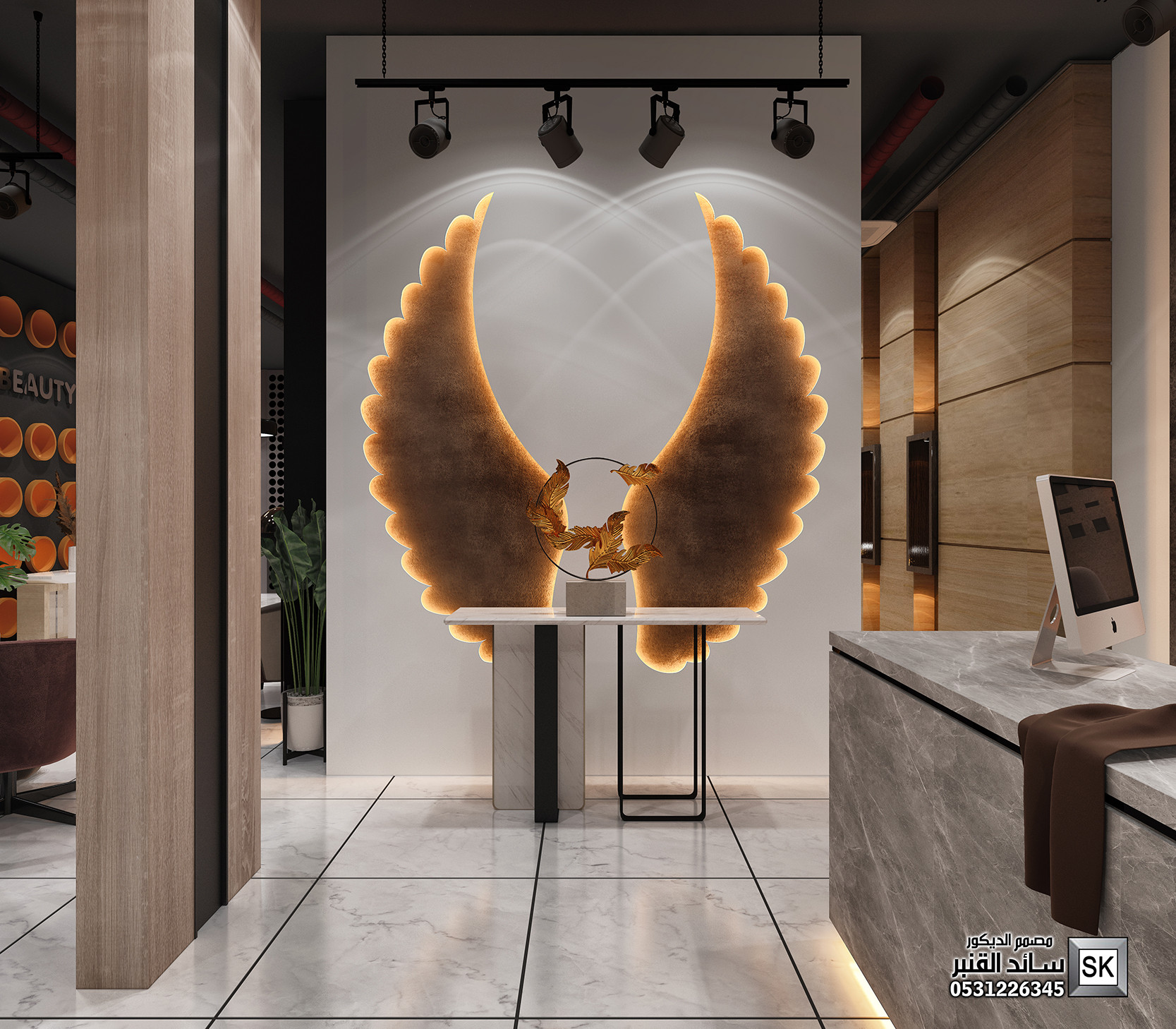 صالون تجميل فاخر في الرياض من أعمال مصمم الديكور سائد القنبر