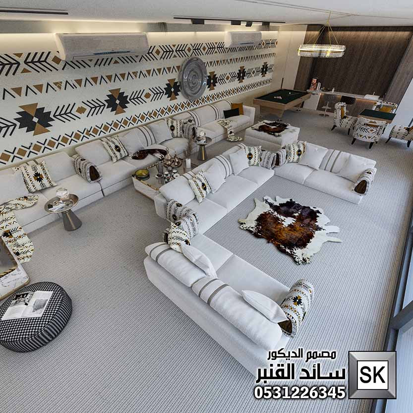 لاندسكيب شاليهات فخمة في الرياض من أعمال مصمم الديكور سائد القنبر