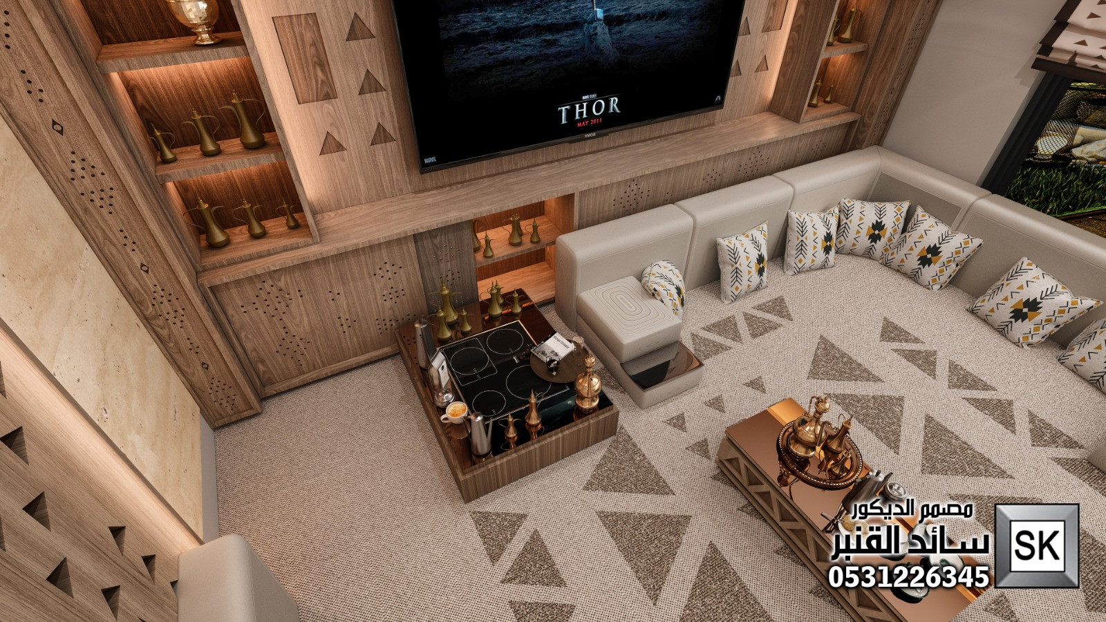 طراز نحدي فاخر في الرياض من أعمال مصمم الديكور سائد القنبر