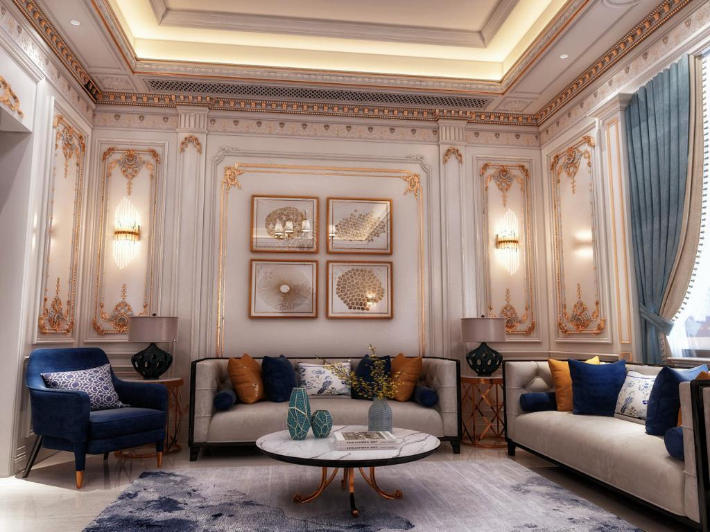 ديكور داخلي كلاسيك مجالس و صالات و غرف نوم في الرياض من أعمال مصمم الديكور سائد القنبر