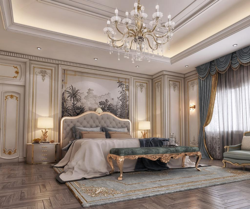 ديكور داخلي كلاسيك مجالس و صالات و غرف نوم في الرياض من أعمال مصمم الديكور سائد القنبر