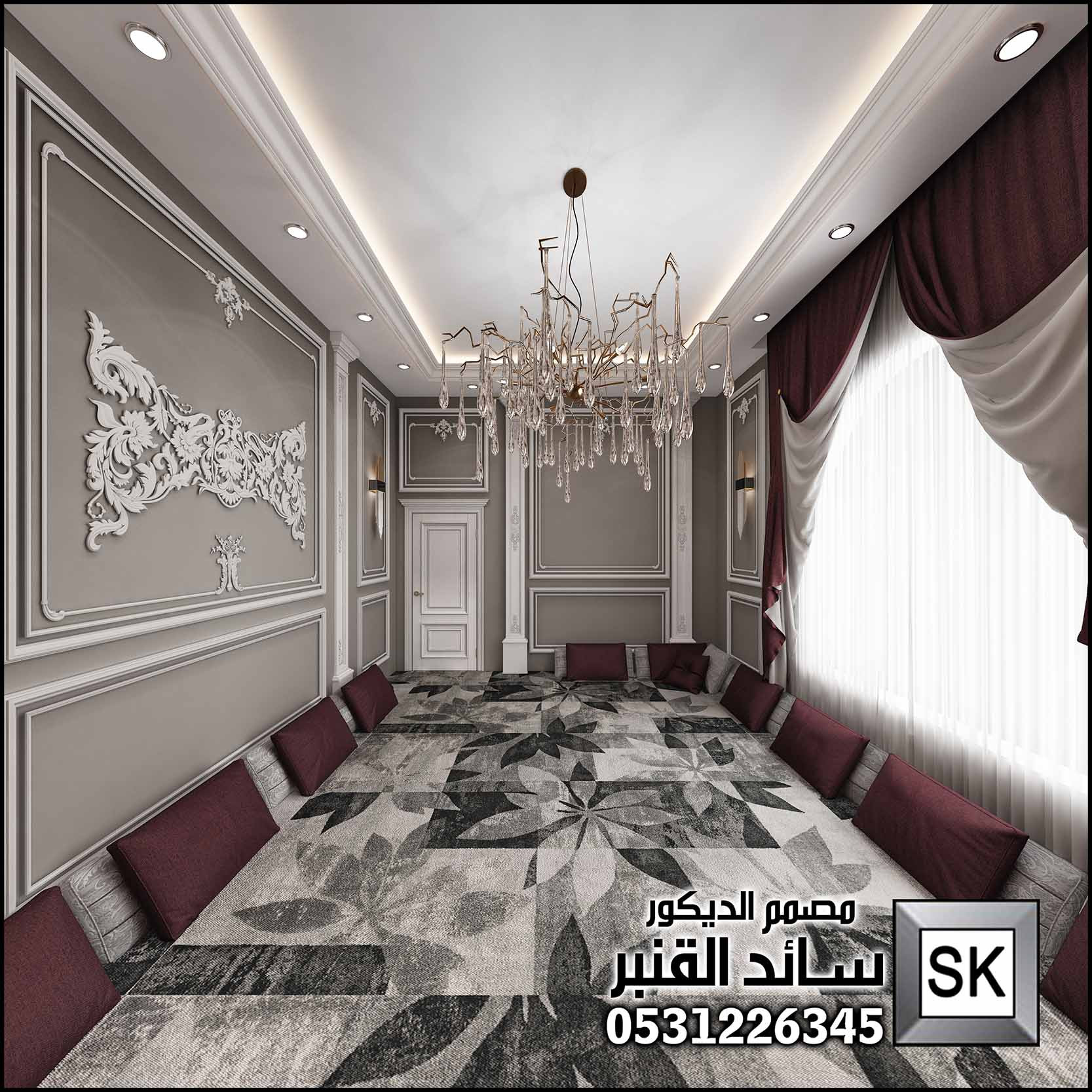 تصميم و تنفيذ غرفة طعام فخمة في الرياض