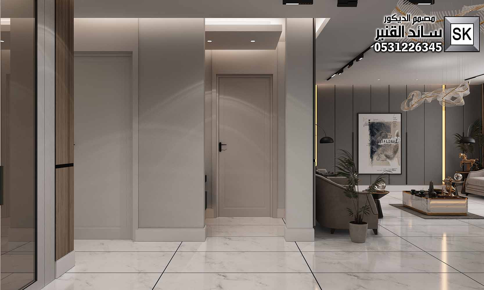 ديكور داخلي فاخر في الرياض من أعمال مصمم الديكور سائد القنبر