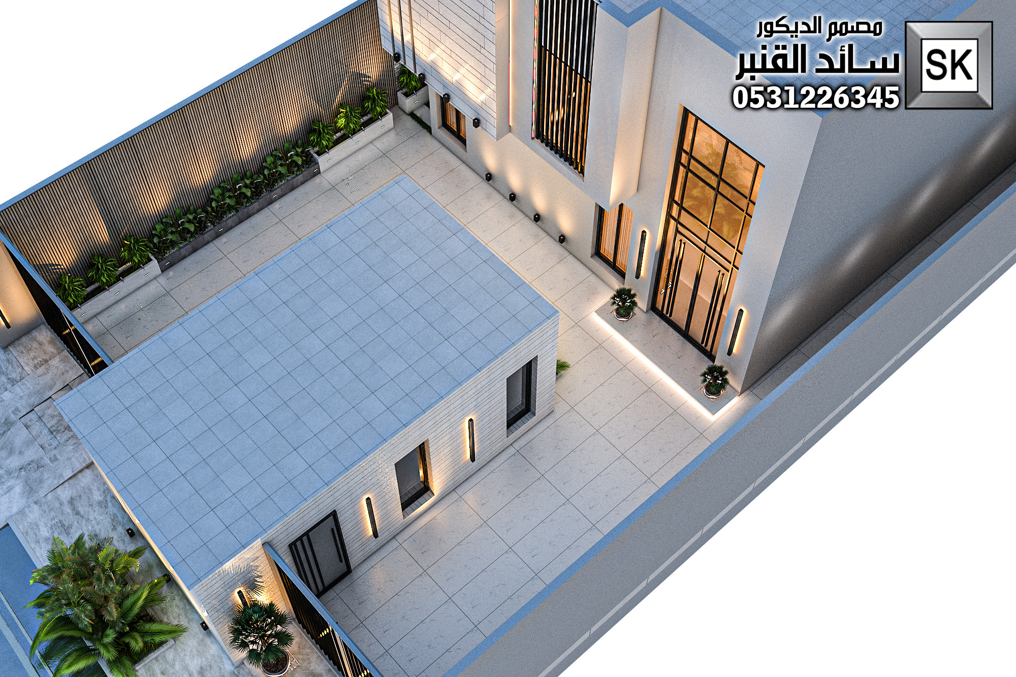 حدائق منزلية فخمة في الرياض من أعمال مصمم الديكور سائد القنبر