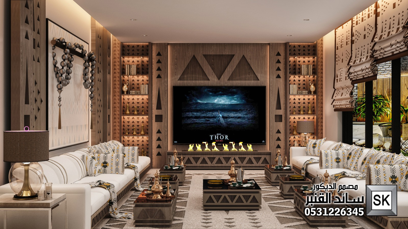 مجالس نجدية تراثية فخمة في الرياض من أعمال مصمم الديكور سائد القنبر