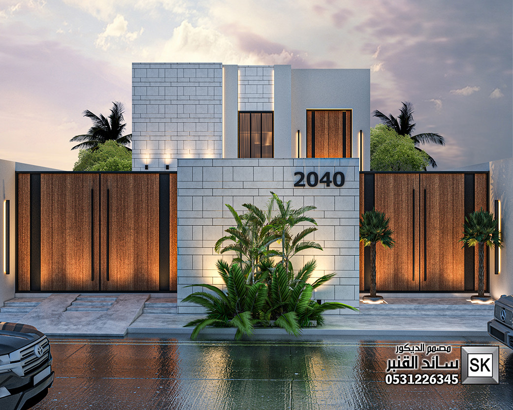 واجهة فيلا خارجية قصر مصغر في  الرياض بتكاليف مدروسة و تحفة فنية جوال 0531226345