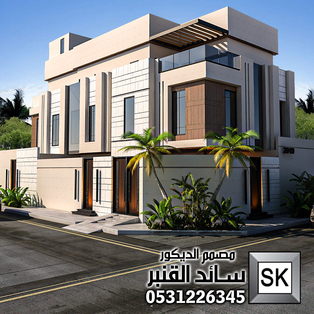 واجهة فيلا مودرن تشطيب فاخر و أفكار عام 2026 و لمسات إحترافية في الرياض جوال 0531226345