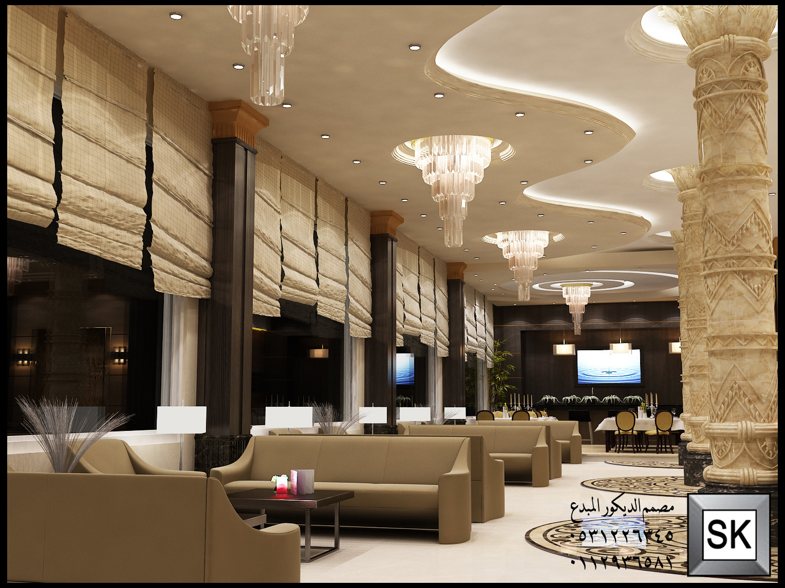 تصميم و تشطيب شقق فندقية فخمة في الرياض جوال 0531226345