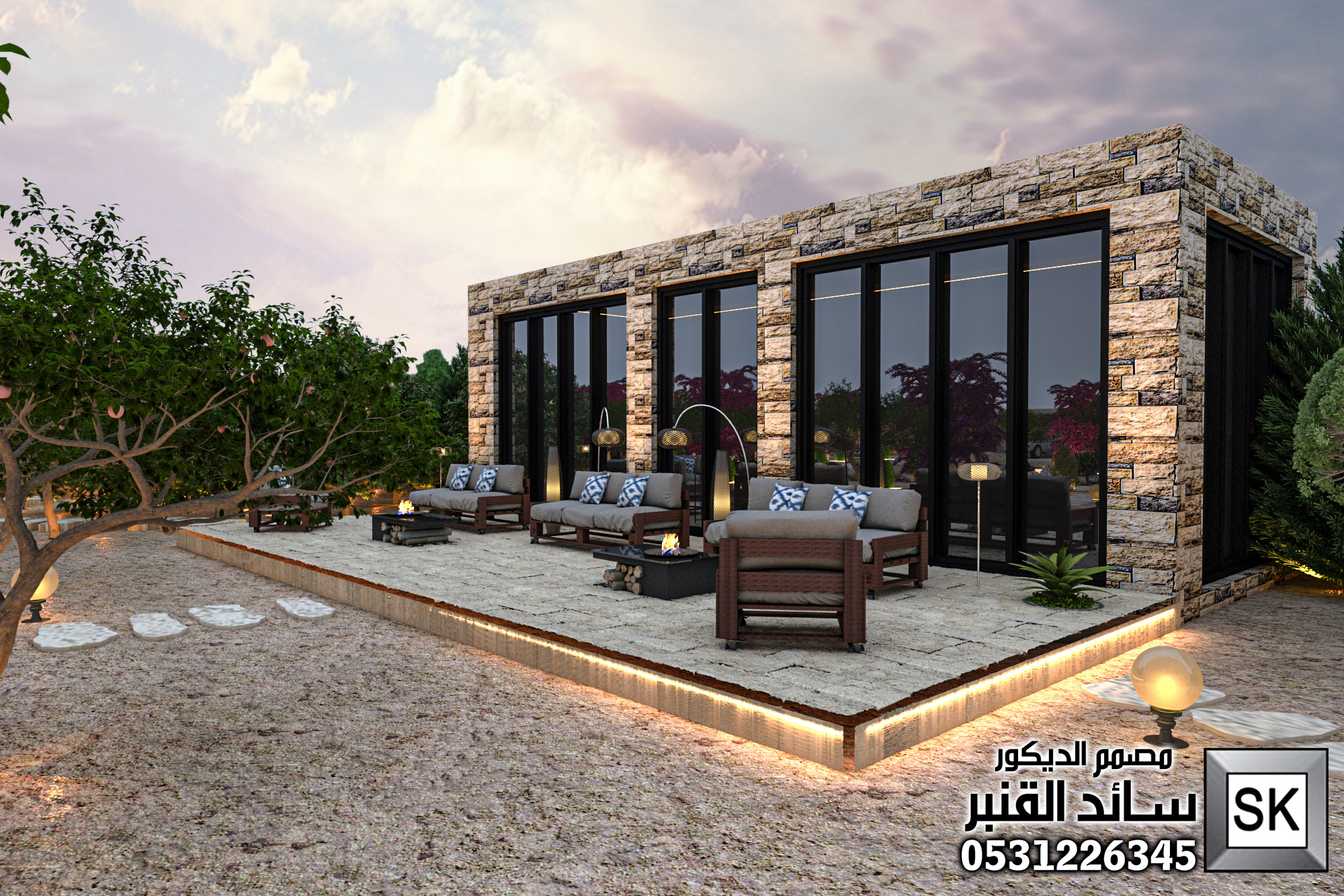 تشطيب لاندسكيب  مزارع و إساراحات في الرياض 0531226345