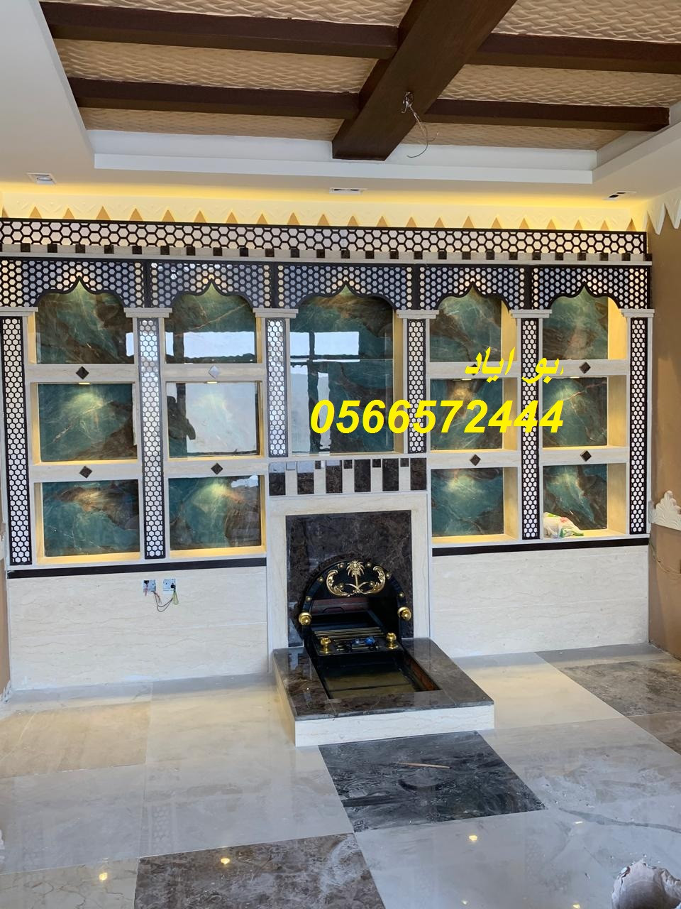 مشبات رخام فخمة تصميم راقي للمجالس والبيوت  مشبات رخام حديثة تضيف فخامة ودفا للمكان  أجمل تصاميم