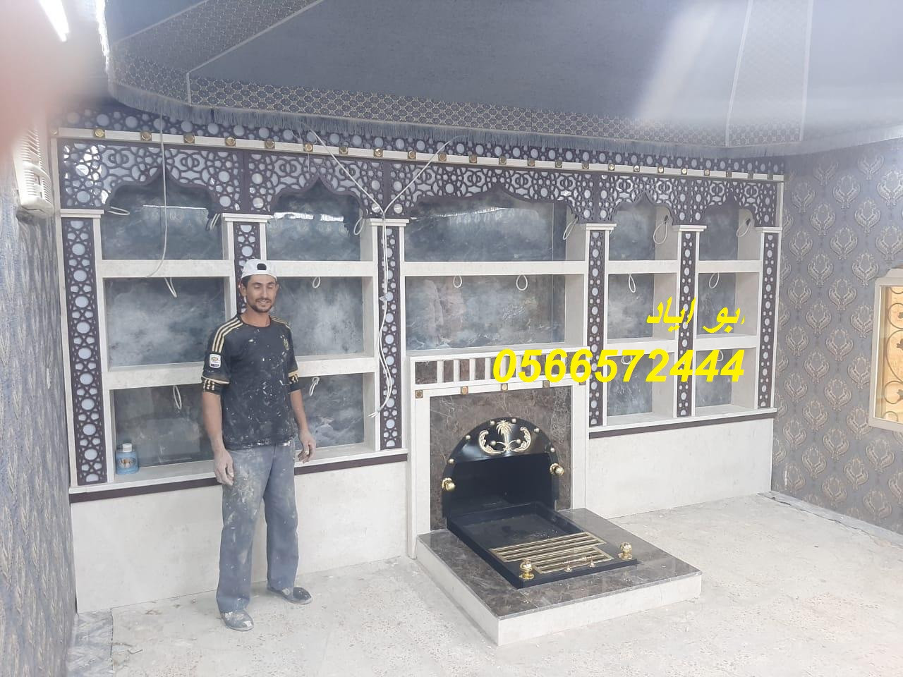 مشبات رخام فخمة تصميم راقي للمجالس والبيوت  مشبات رخام حديثة تضيف فخامة ودفا للمكان  أجمل تصاميم