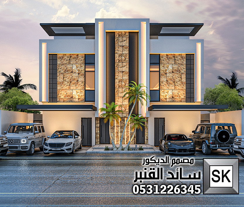واجهة فيلا تاون هاوس طراز ساماني في الرياض 0531226345
