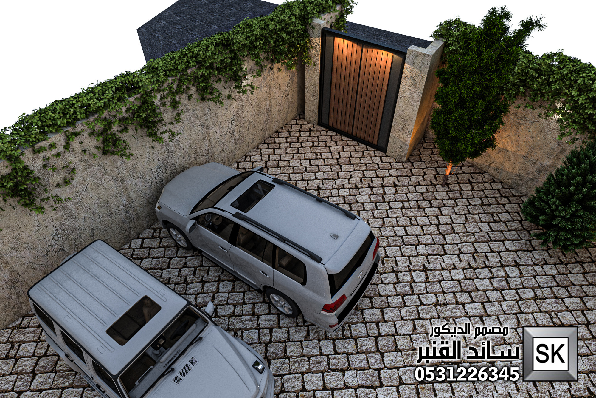 تصميم و تشطيب لاندسكيب مزرعة في الطائف 0531226345