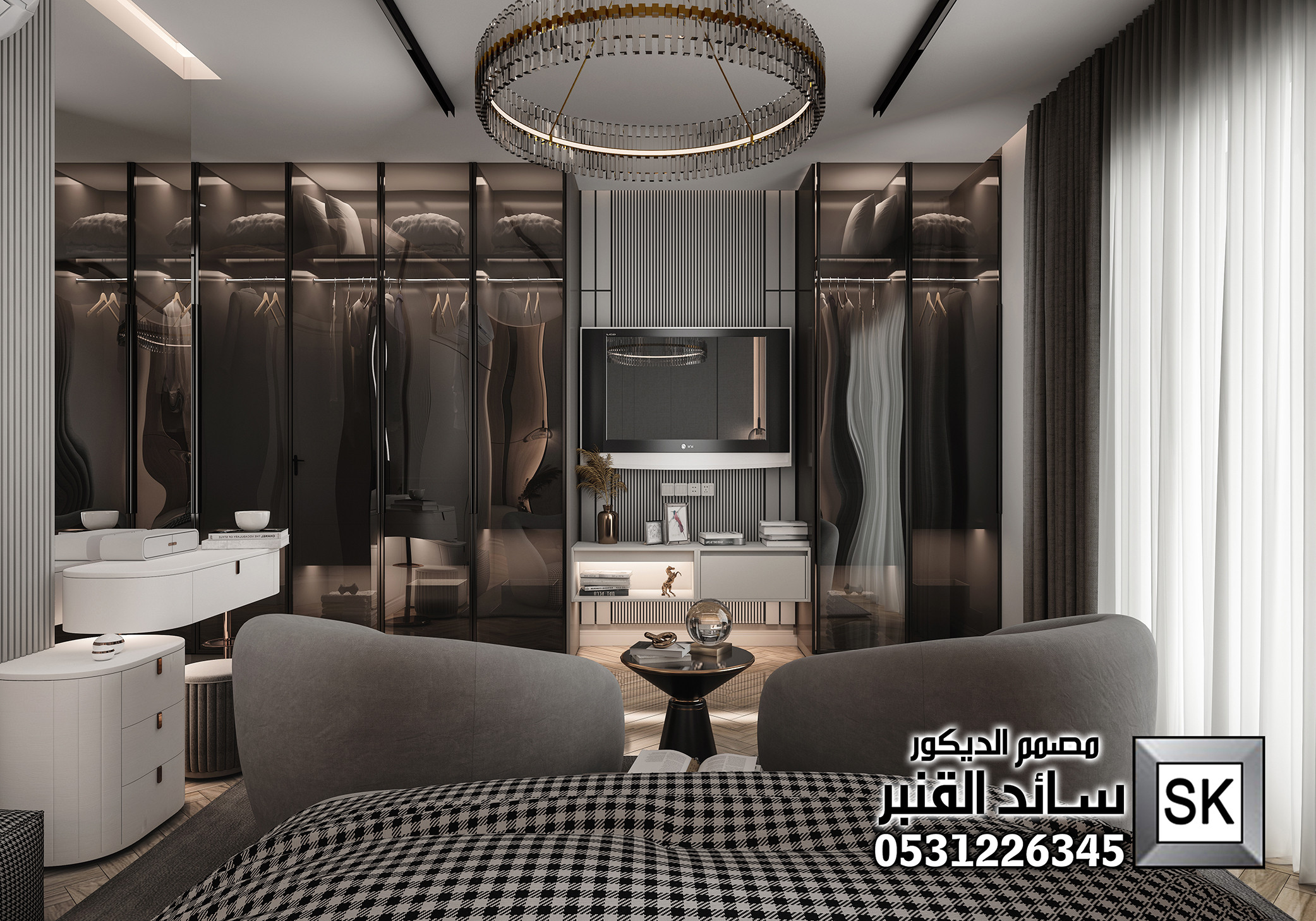 تصميم غرفة نوم رئيسية في جدة 0531226345