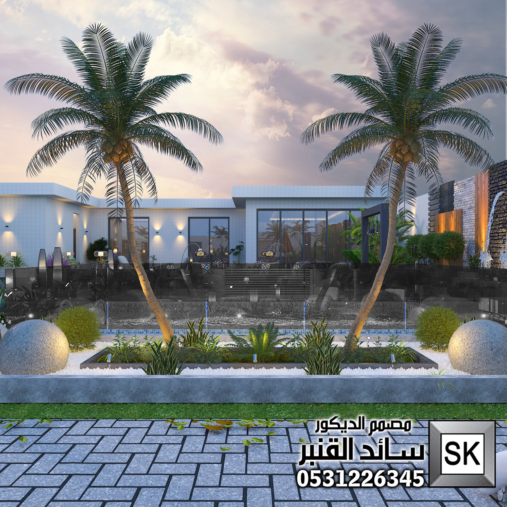 تصميم لاندسكيب و خيمة فخمة في الرياض 0531226345
