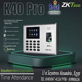 اجهزة حضور و انصراف ببصمة اصبع و كروت ID في اسكندرية  K40 PRO BY ZKTECO