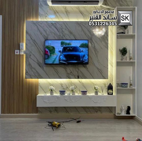 تنفيذ جدران تلفاز بافضل المواد و اقل الاسعار في الرياض