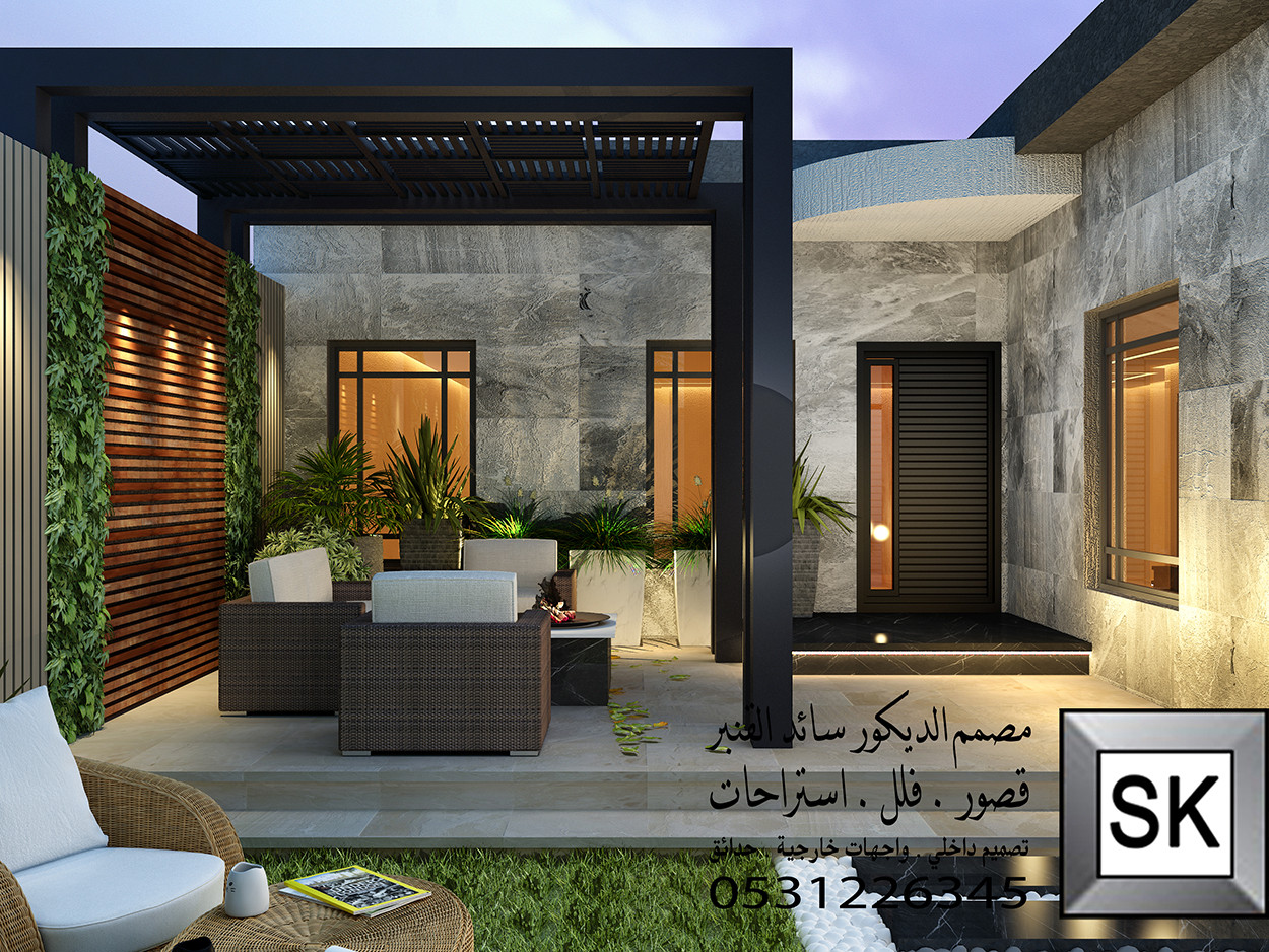 تصميم و تنفيذ لاندسكيب إستراحة فخمة في الدمام
