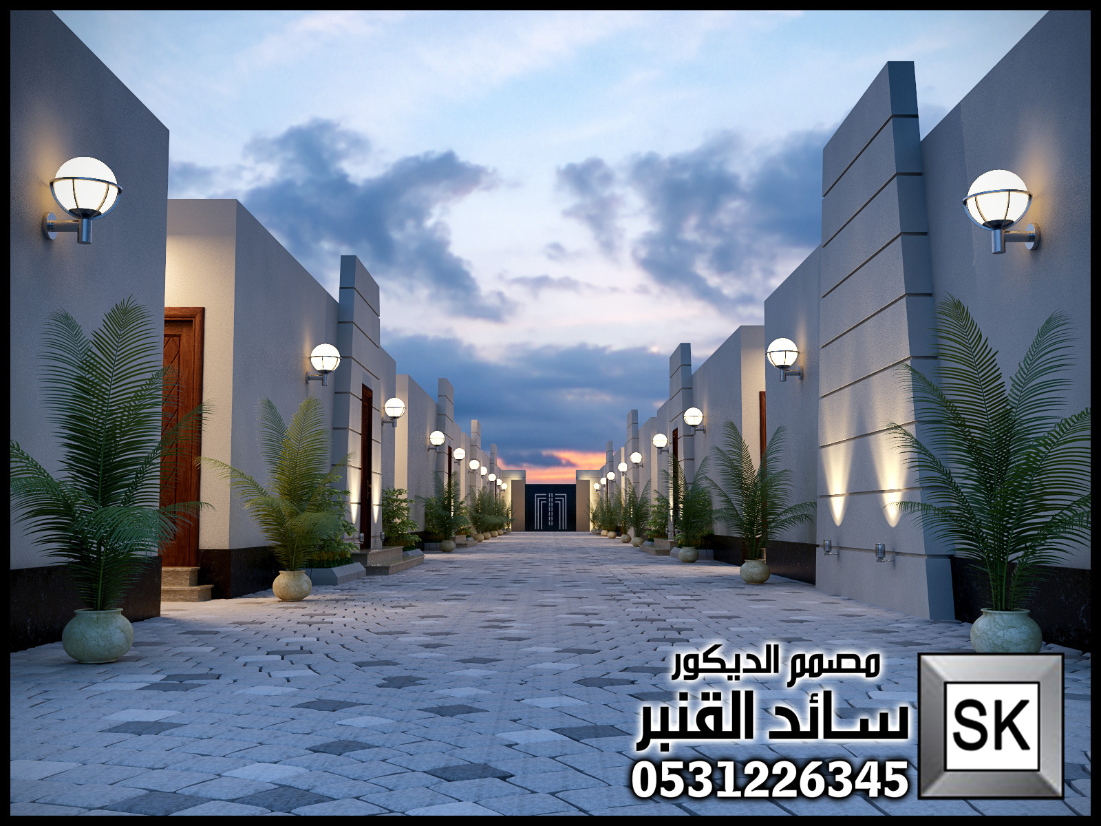 مصمم لاندسكيب شاليهات في الرياض