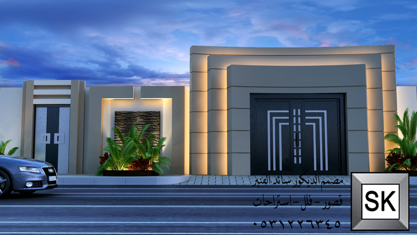 مصمم لاندسكيب شاليهات في الرياض