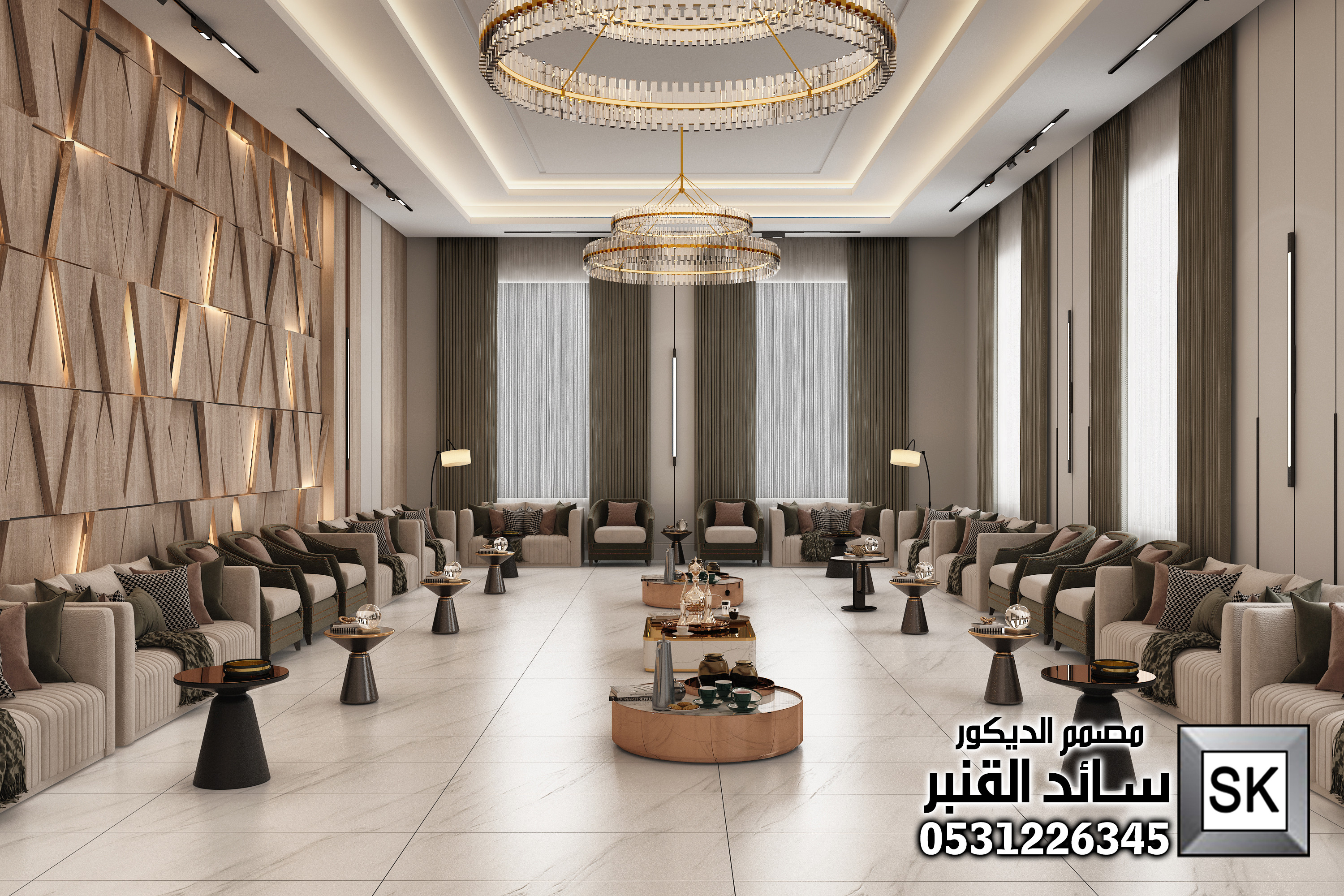 تصميم و تنفيذ مجالس ضيافة فخمة في القصيم
