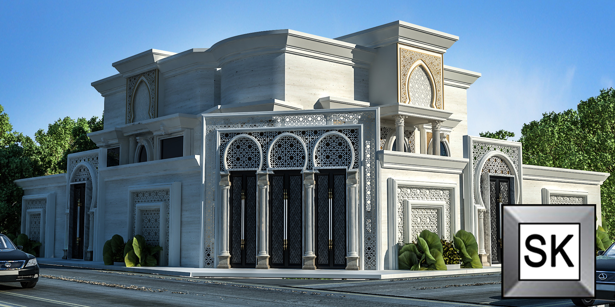 واجهة إسلامية أندلسية فخمة في الرياض