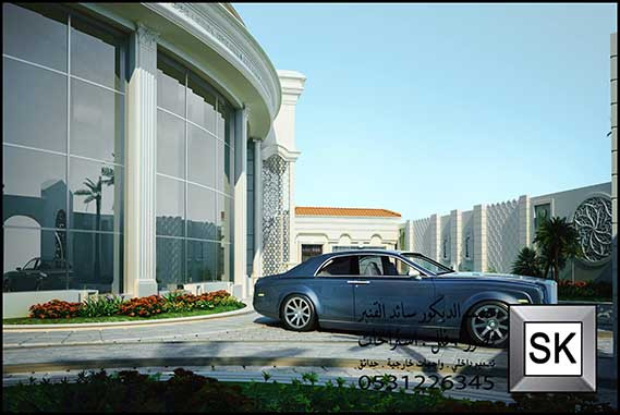 تصميم و تنفيذ واجهة قصر فاخر في الرياض