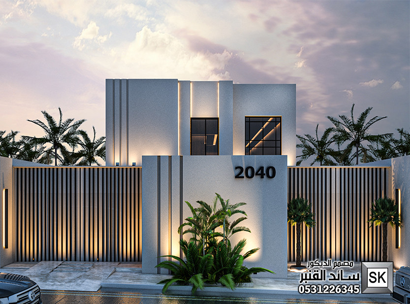 تصميم و تنفيذ واجهة قصور و فلل فخمة في الرياض