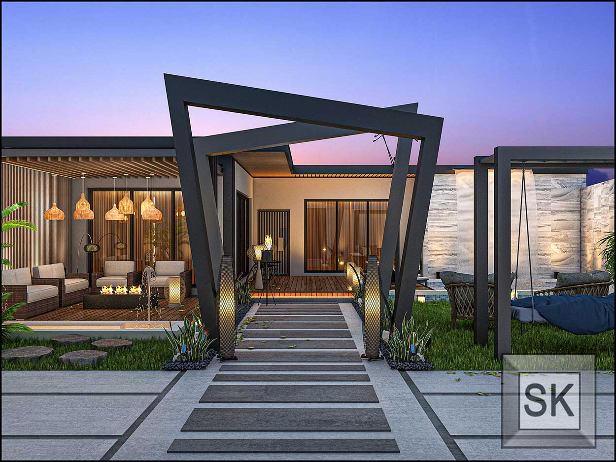 تصميم و تنفيذ  إستراحات و شاليهات في الرياض