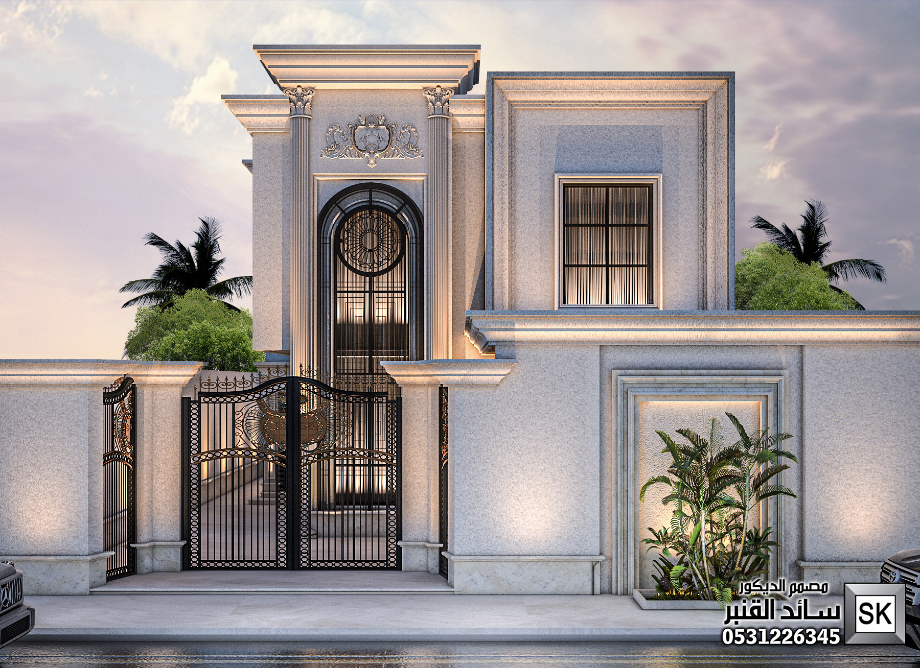 تصميم و تنفيذ واجهات قصور مصغرة في الرياض
