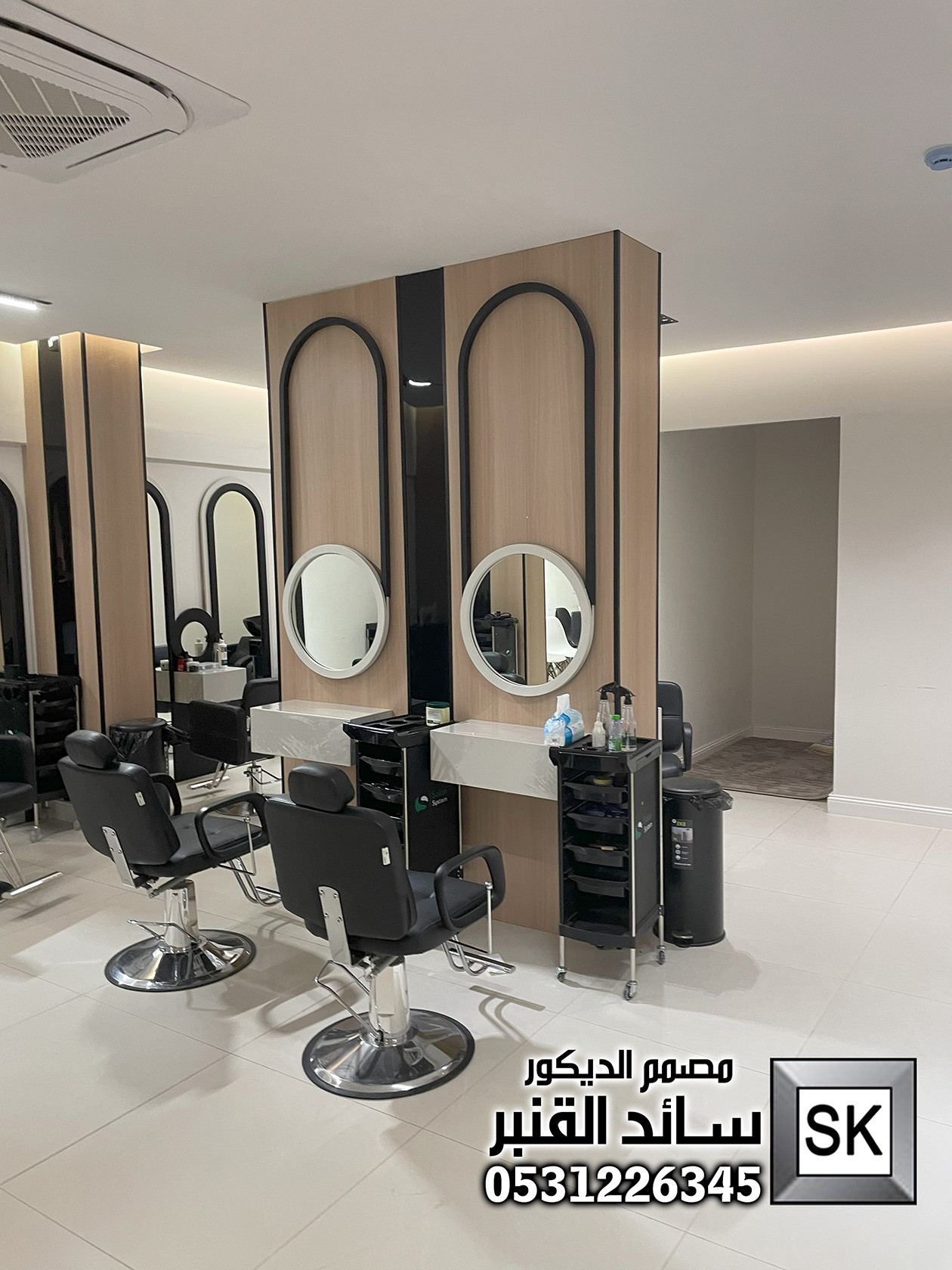 تشطيب صالون تجميل و سبا و حمام مغربي فاخر في الرياض