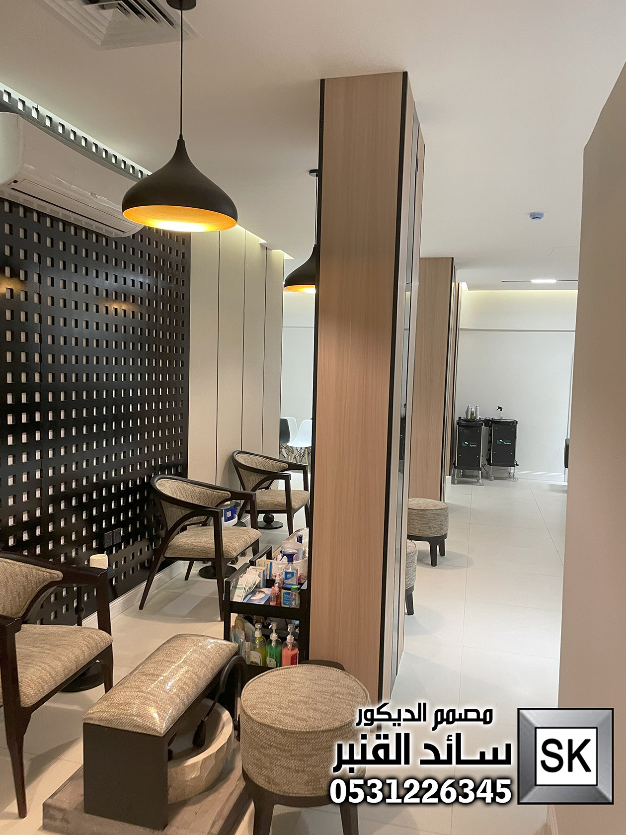 تشطيب صالون تجميل و سبا و حمام مغربي فاخر في الرياض