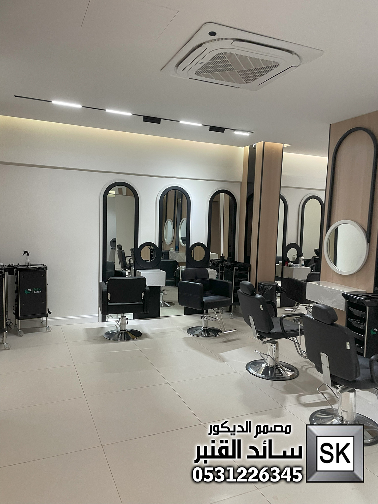 تشطيب صالون تجميل و سبا و حمام مغربي فاخر في الرياض